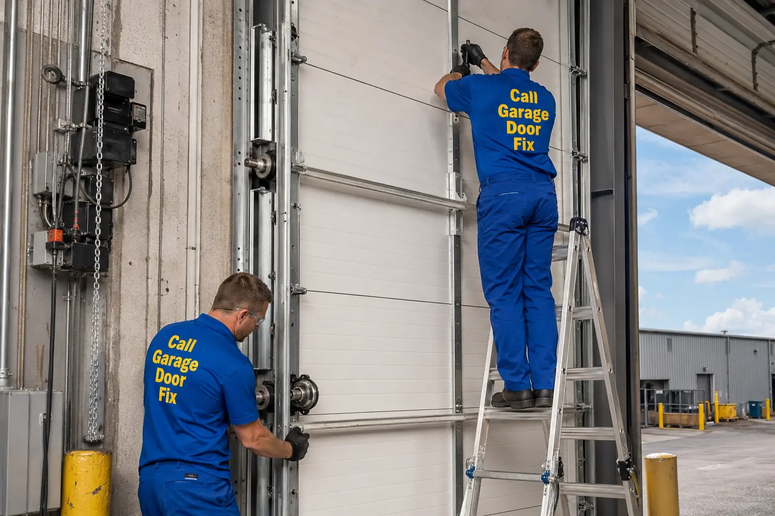 Commercial Garage Door Roller Track Repair Peoria il